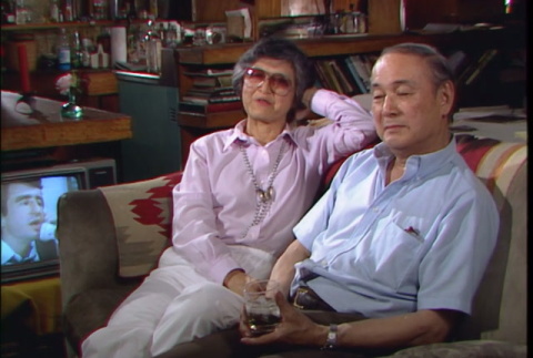 Chris and Ada Ishii at home (ddr-densho-1007-1568)
