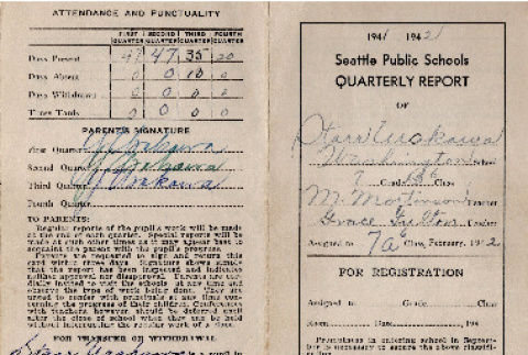 Seventh Grade Report Card (ddr-densho-474-146)