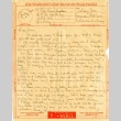 Letter from Shirley Cobb, [volunteer], American Red Cross, to Kune Hisatomi, Pfc., U.S. Army, [March 5, 1945?] (ddr-csujad-1-6)