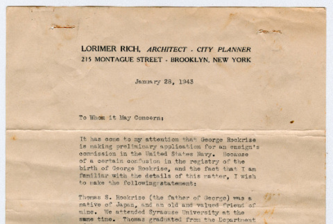 Letter from Lorimer Rich (ddr-densho-335-11)