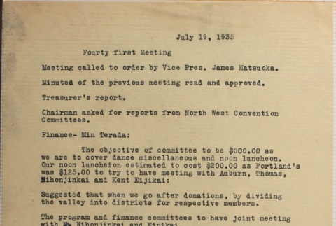 Minutes of the 41st Valley Civic League meeting (ddr-densho-277-60)