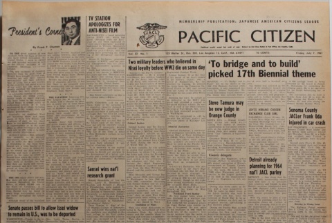 Pacific Citizen, Vol. 53, No. 1 (July 7, 1961) (ddr-pc-33-27)