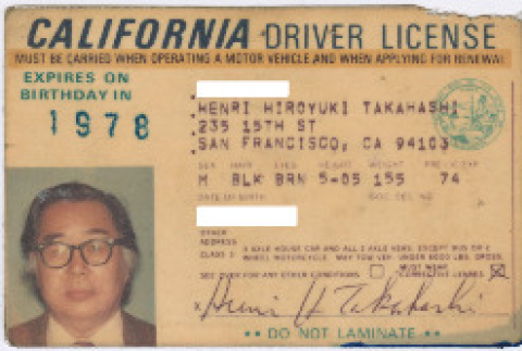 California driver's licenses (ddr-densho-422-630)