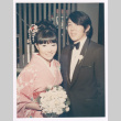 Glenn Isoshima and Karlyne Omoto at wedding (ddr-densho-477-425)
