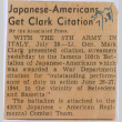 Article titled:  Japanese Americans Get Clark Citation (ddr-densho-539-95)