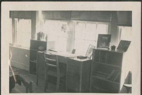 Desk by windows (ddr-densho-316-412)