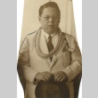 Naokichi Murayama, a Japanese singer, wearing leis (ddr-njpa-4-1146)