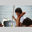Eunice Ueda in a canoe (ddr-densho-336-1553)