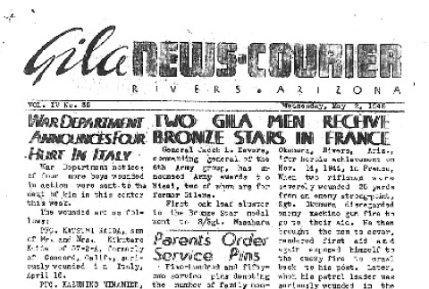 Gila News-Courier Vol. IV No. 35 (May 2, 1945) (ddr-densho-141-394)