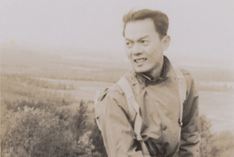 Soldier stands on hill (ddr-janm-17-25)