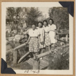 Four women on a bridge (ddr-densho-542-263)