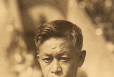 Man with ribbons pinned to his chest (ddr-njpa-4-2470)