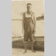 Man in overalls on the beach (ddr-njpa-1-1631)