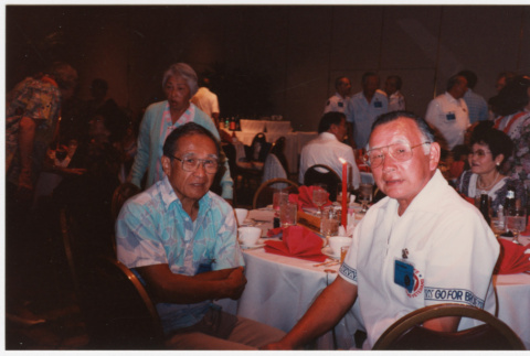 Two veterans at banquet (ddr-densho-368-386)