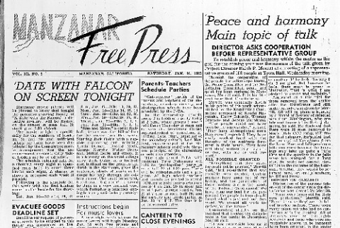 Manzanar Free Press Vol. III No. 5 (January 16, 1943) (ddr-densho-125-95)