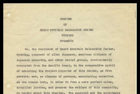 Charter of Heart Mountain Relocation Center (ddr-csujad-55-776)