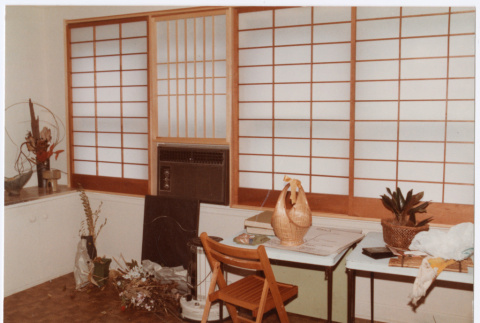 Room with desk and screens (ddr-densho-534-72)