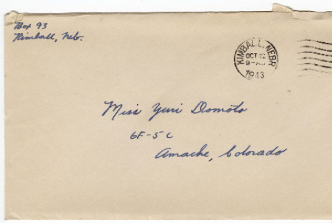 Letter to Yuri Domoto from Richard Tsukada (ddr-densho-356-427)
