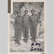 Three men standing by railing (ddr-densho-466-272)