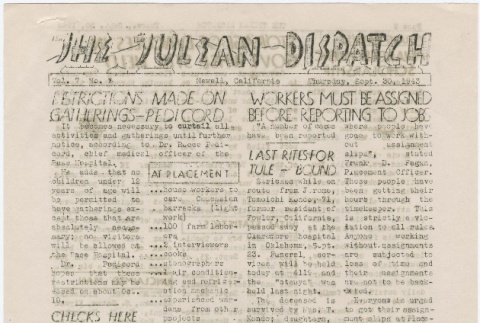 Tulean Dispatch Vol. 7 No. 8 (September 30, 1943) (ddr-densho-65-408)