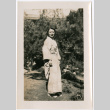 Woman in kimono in garden at Japanese Pavilion at the Golden Gate International Exposition (ddr-densho-426-2000)