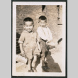 Photo of two children with lunch boxes (ddr-densho-483-351)