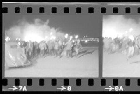 Negative film strip for Farewell to Manzanar scene stills (ddr-densho-317-202)