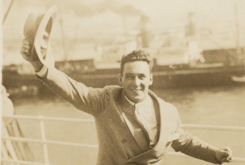 A man on a ship's deck (ddr-njpa-1-1000)