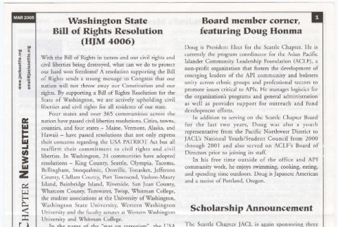 Seattle Chapter, JACL Reporter, Vol. 42, No. 3, March 2005 (ddr-sjacl-1-526)