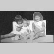 Three children sitting (ddr-densho-443-132)