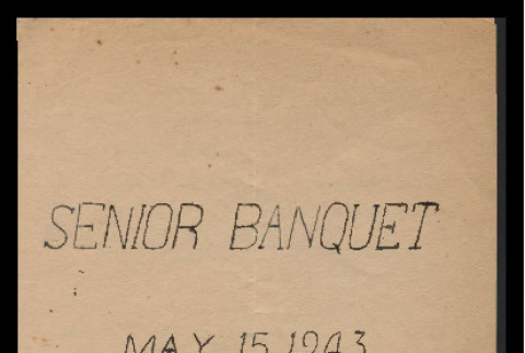 Senior banquet, May 15, 1943 (ddr-csujad-55-1828)