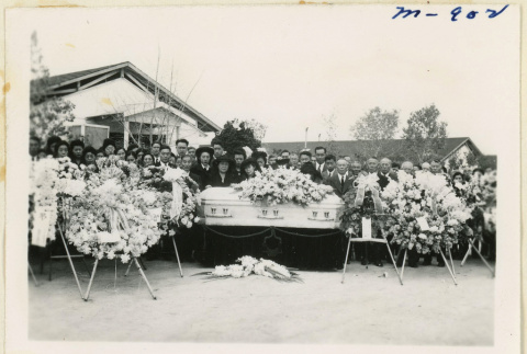 Mourners at Roy Emoto's funeral (ddr-densho-37-1814)