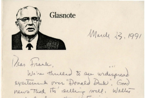 Letter from Michi Weglyn to Frank Chin, March 23, 1991 (ddr-csujad-24-113)