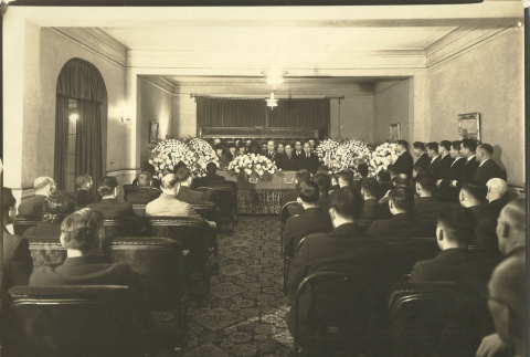 Funeral inside a Yakima funeral parlor (ddr-densho-293-33)