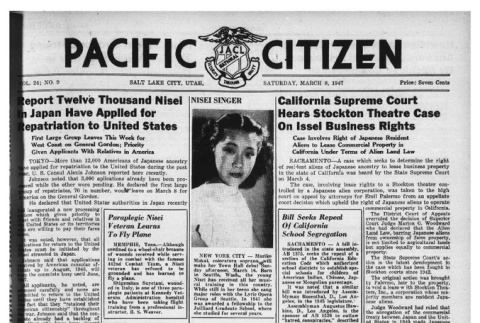The Pacific Citizen, Vol. 24 No. 9 (March 8, 1947) (ddr-pc-19-10)
