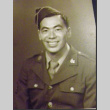 Portrait of Noboru Sakahara in uniform (ddr-densho-316-428)
