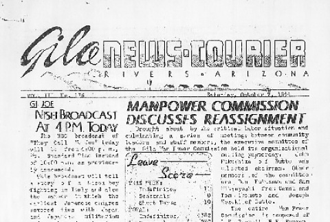 Gila News-Courier Vol. III No. 176 (October 7, 1944) (ddr-densho-141-331)