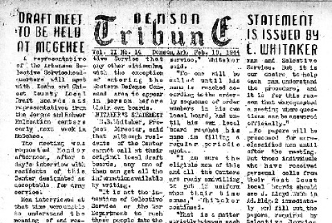 Denson Tribune Vol. II No. 14 (February 18, 1944) (ddr-densho-144-143)