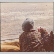 Two people looking out over water (ddr-densho-523-629)