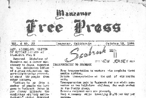 Manzanar Free Press Vol. 6 No. 33 (October 18, 1944) (ddr-densho-125-281)
