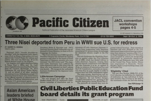 Pacific Citizen, Vol. 123, No. 6 (September 20-October 3, 1996) (ddr-pc-68-18)