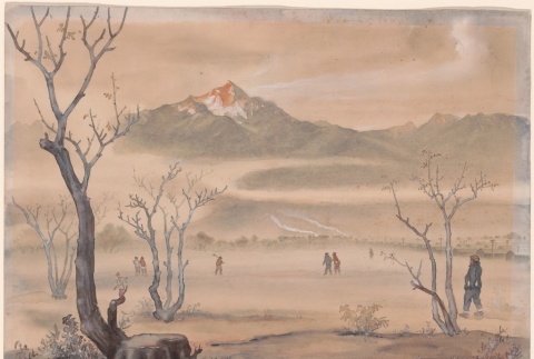 Painting of Manzanar and the Sierra Nevada (ddr-manz-2-75)