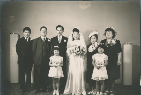 Wedding portrait with family (ddr-densho-273-3)