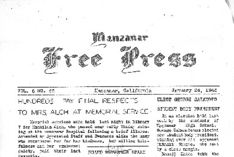 Manzanar Free Press Vol. 6 No. 62 (January 24, 1945) (ddr-densho-125-306)