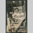 boy and baby in rocking chair (ddr-densho-378-702)