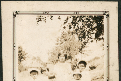 Six children standing on hillside (ddr-densho-293-68)