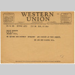 Western Union Telegram to Kan Domoto from Mr. & Mrs. Kijuro Ota (ddr-densho-329-679)