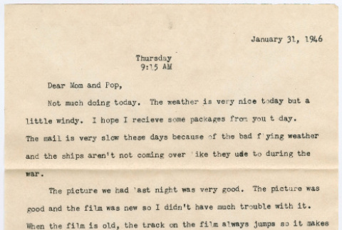 Letter from Tadashi Ishida to Mr. & Mrs. Y Ishida (ddr-densho-535-325)
