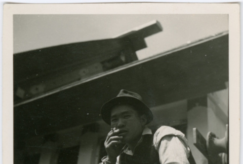 Man smoking (ddr-densho-329-797)