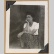 Young woman in a print skirt (ddr-densho-542-244)